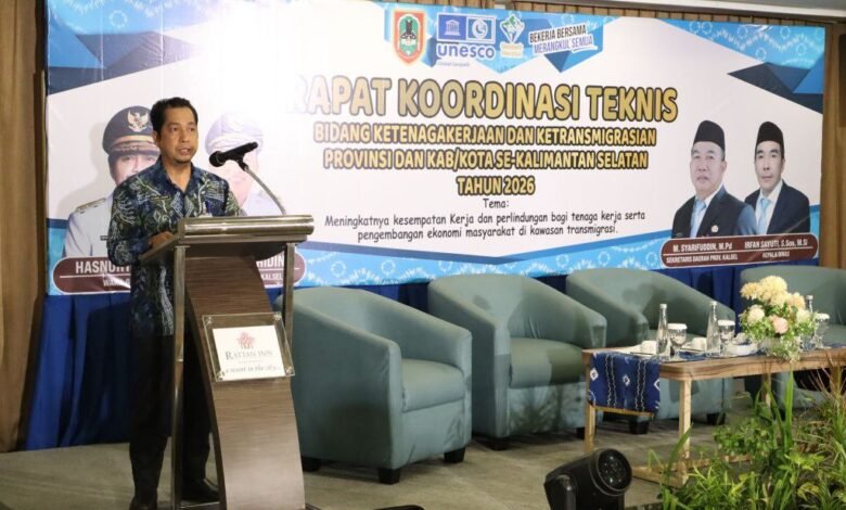 Rakornis Ketenagakerjaan dan Ketransmigrasian 2026, Dorong Sinergi Perluasan Kesempatan Kerja di Kalsel