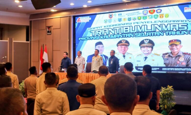 Rakor Trantibumlinmas, Satpol PP dan Damkar Kalsel Perkuat Sinergi Dukung Visi Misi Gubernur