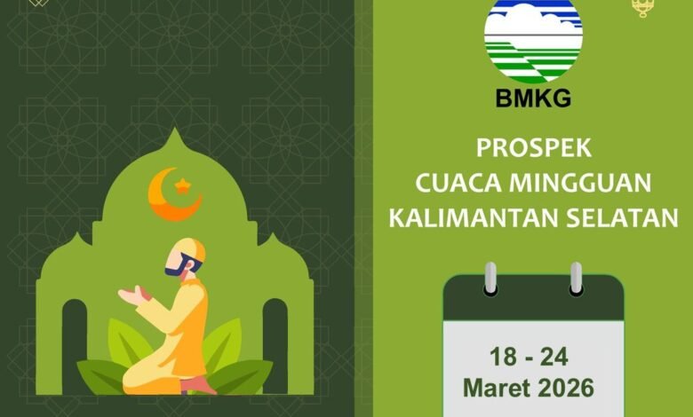 BMKG Rilis Prospek Cuaca Mingguan Kalsel, Warga Diminta Waspada Hujan dan Potensi Bencana