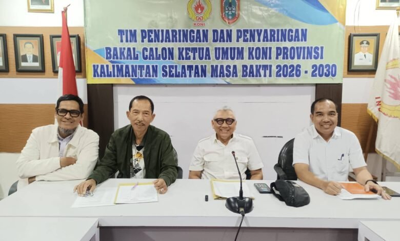 Tim Penjaringan KONI Kalsel Resmi Buka Pendaftaran Calon Ketua Umum 2026–2030