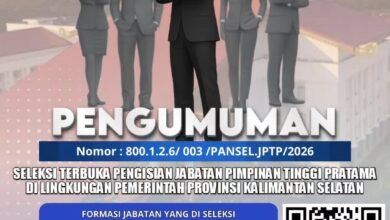 Seleksi JPT Pratama Resmi Dibuka, Pemprov Kalsel Gelar Seleksi Terbuka Secara Transparan