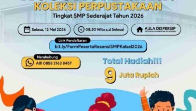 Lomba Resensi Buku Dispersip Kalsel, Ajang Kreativitas Pelajar SMP