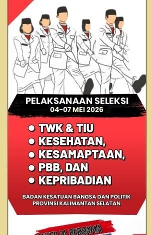 Seleksi Paskibraka Kalsel 2026 Diikuti 90 Peserta, Bakesbangpol Tekankan Proses Transparan dan Berjenjang