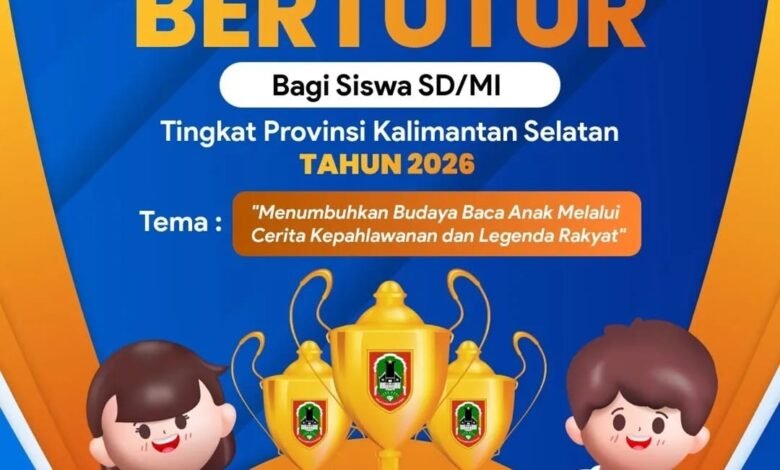 Lomba Bertutur 2026 Jadi Upaya Dispersip Kalsel Tingkatkan Literasi Generasi Muda