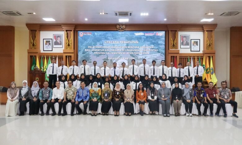 Penguatan Mitigasi Bencana, BPSDMD Kalsel Tutup Pelatihan ASN