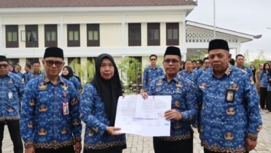 Tujuh Pejabat Dinsos Kalsel Laksanakan Sertijab Pasca Dilantik Gubernur Muhidin