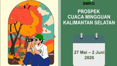 BMKG: Kalsel Berpotensi Diguyur Hujan Disertai Petir dan Angin Kencang Hingga Awal Juni