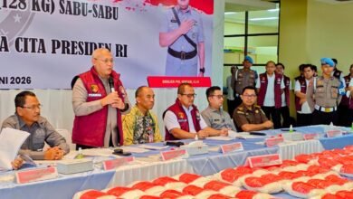 Polda Kalsel Musnahkan 128,7 Kilogram Sabu Senilai Rp231 Miliar, Lima Tersangka Diamankan