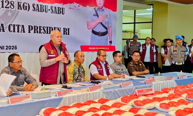Polda Kalsel Musnahkan 128,7 Kilogram Sabu Senilai Rp231 Miliar, Lima Tersangka Diamankan