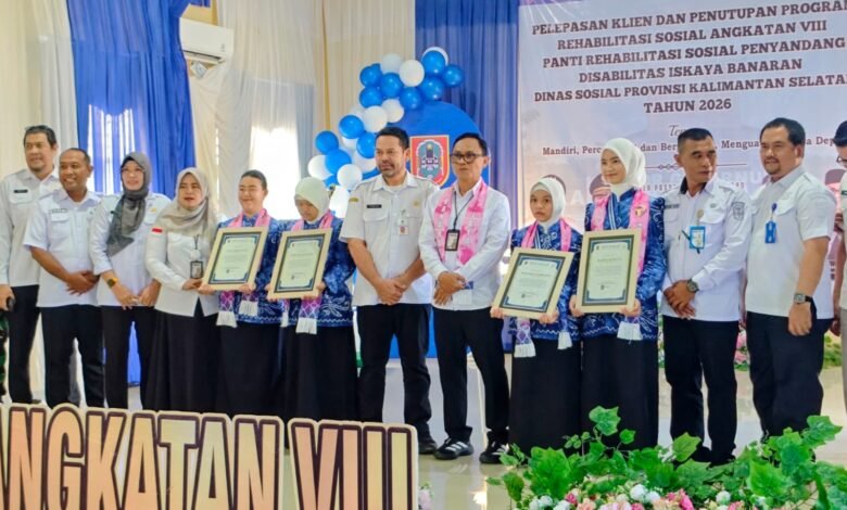 Dinsos Kalsel Lepas 20 Klien Program Rehabilitasi Sosial Angkatan VIII PRSPD Iskaya Banaran