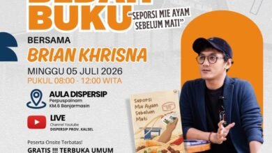 Perkuat Budaya Literasi, Dispersip Kalsel Gelar Bedah Buku Bersama Brian Khrisna