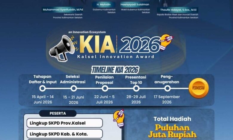 BRIDA Perkuat Ekosistem Inovasi, Sebanyak 88 Proposal Ramaikan Kalsel Innovation Award 2026