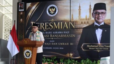 Resmikan Gedung Asrama Haji Kelas I Banjarmasin, Menteri Haji Dorong Optimalisasi Aset untuk Tingkatkan Layanan dan Penerimaan Negara