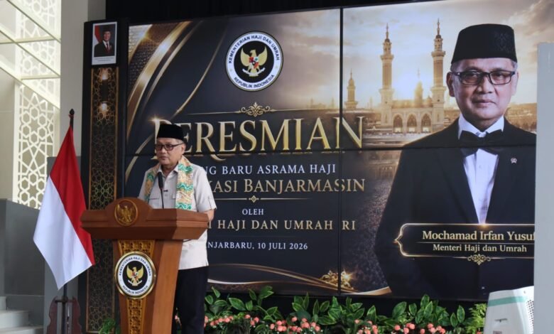 Resmikan Gedung Asrama Haji Kelas I Banjarmasin, Menteri Haji Dorong Optimalisasi Aset untuk Tingkatkan Layanan dan Penerimaan Negara
