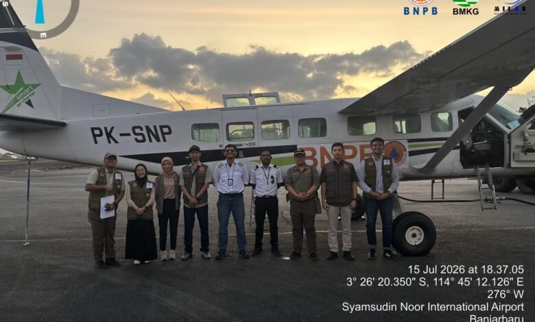 BPBD Kalsel Evaluasi Operasi Modifikasi Cuaca, Keputusan Perpanjangan Tunggu Rekomendasi BMKG