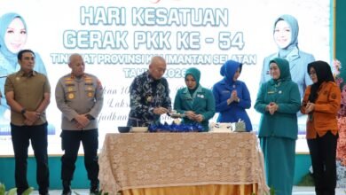 Peringati HKG PKK ke-54 di Kalsel, Gubernur Muhidin Dorong SKPD Bersinergi dengan PKK